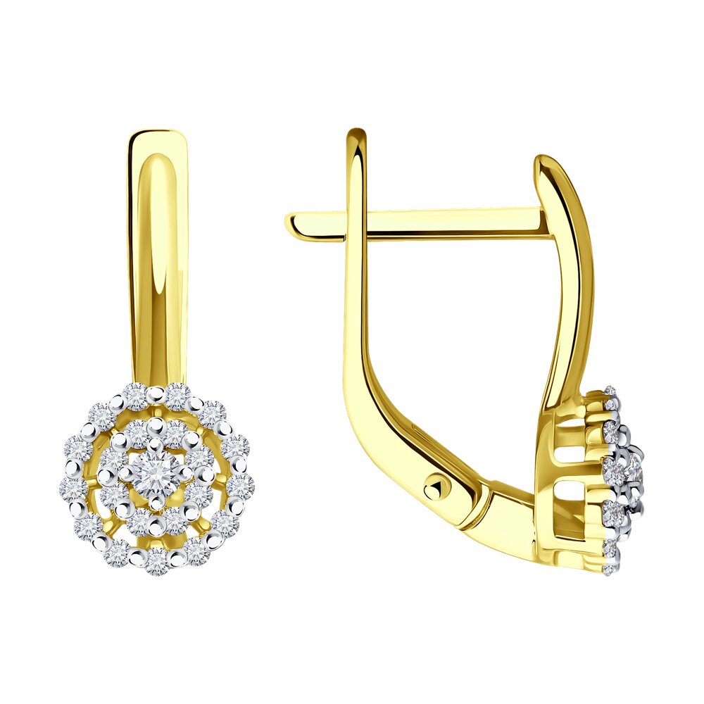 

Серьги из желтого золота Diamant 53-220-02092-1, бриллиант, 53-220-02092-1