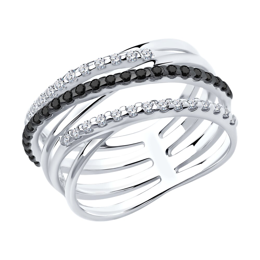 

Кольцо из серебра р. , SOKOLOV 94013672, фианит, 94013672