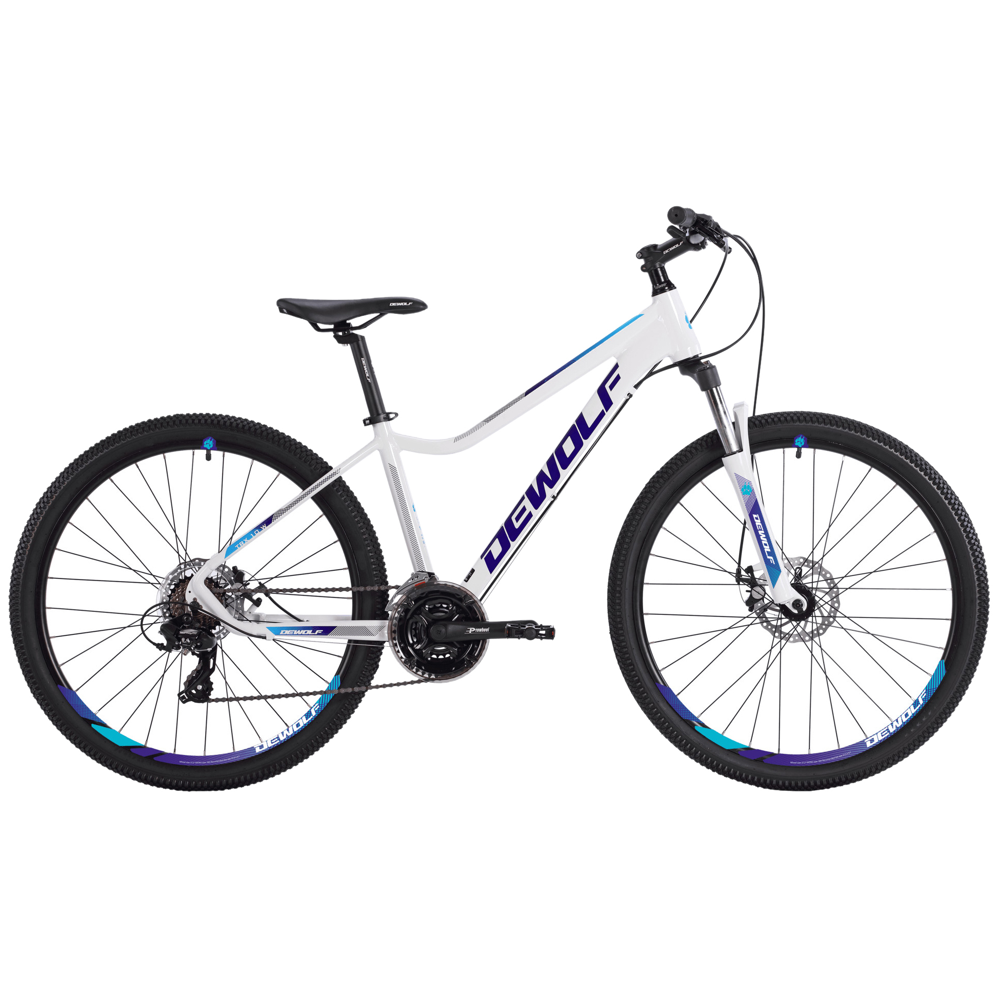 фото Велосипед dewolf trx 10 w 2021 16" белый/светло-голубой/пурпур