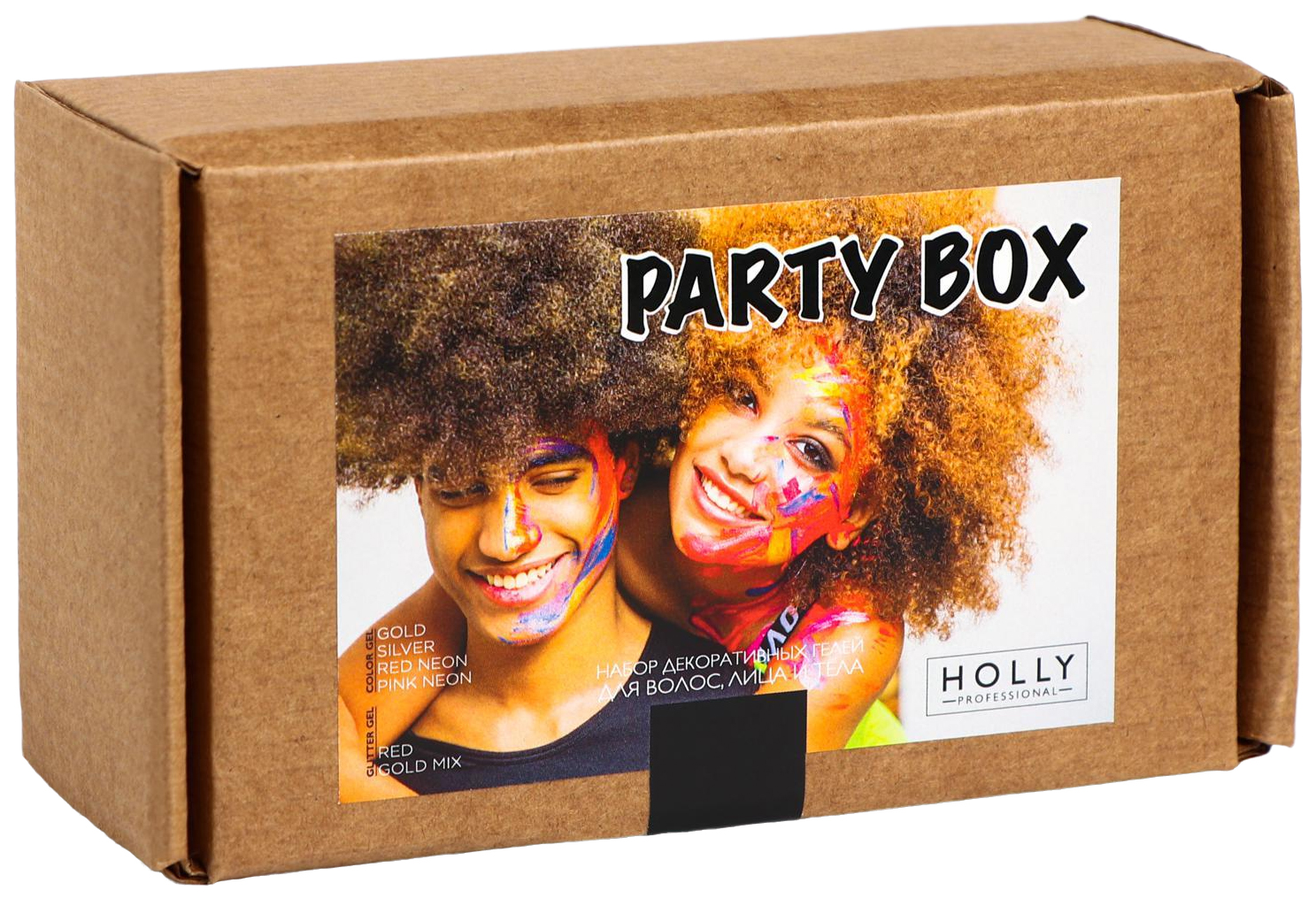 Купить Набор декоративных гелей для волос, лица и тела PARTY BOX Holly Professional, 6 шт, 120 мл
