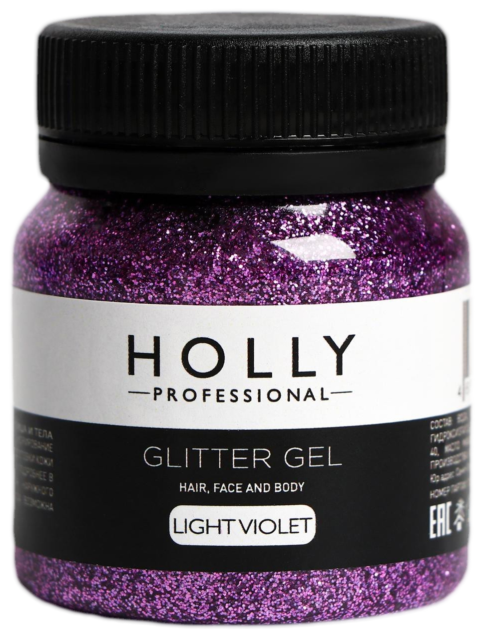 

Декоративный гель для волос, лица и тела GLITTER GEL Holly Professional, 50мл