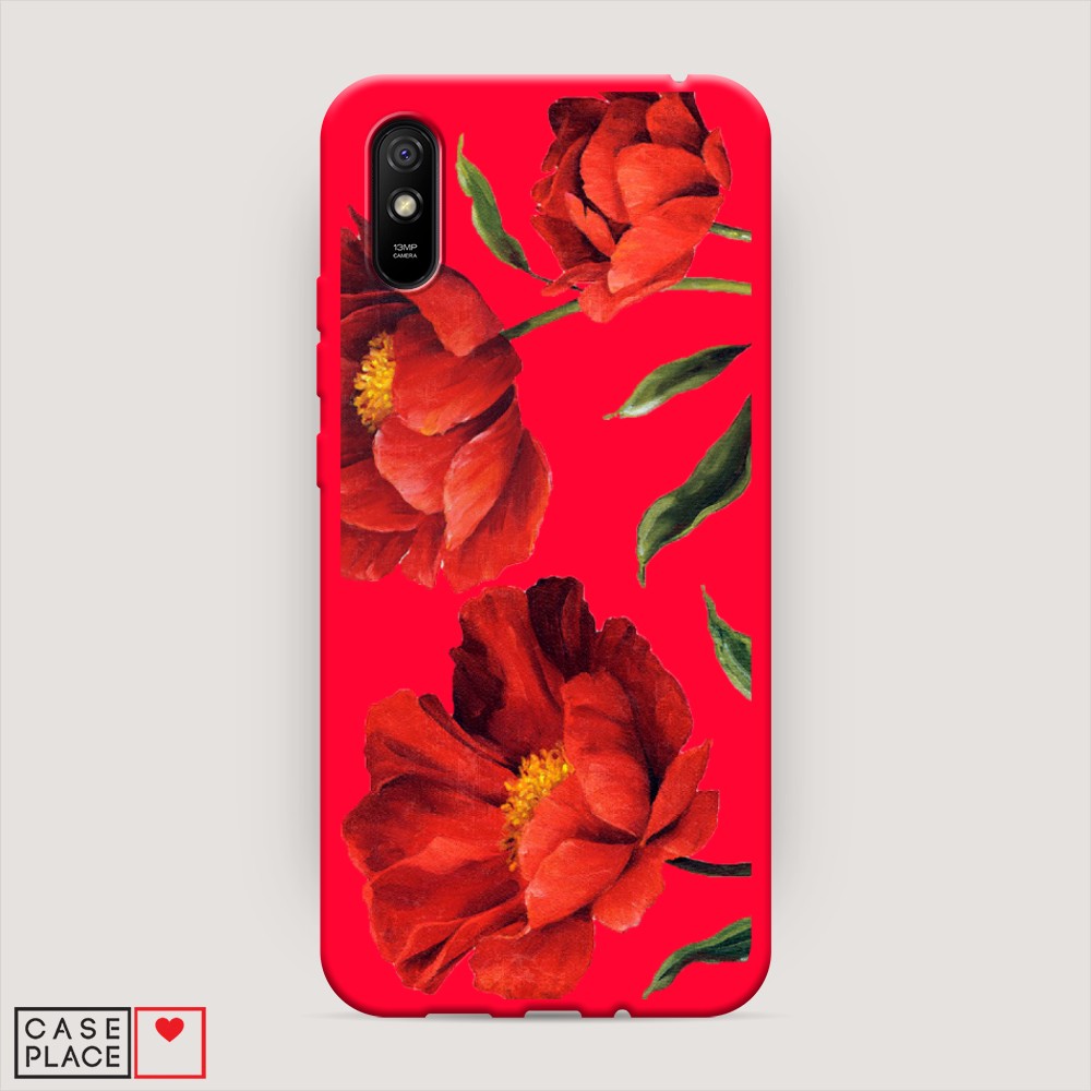 

Чехол Awog на Xiaomi Redmi 9A "Красные маки", Разноцветный, 38953-1
