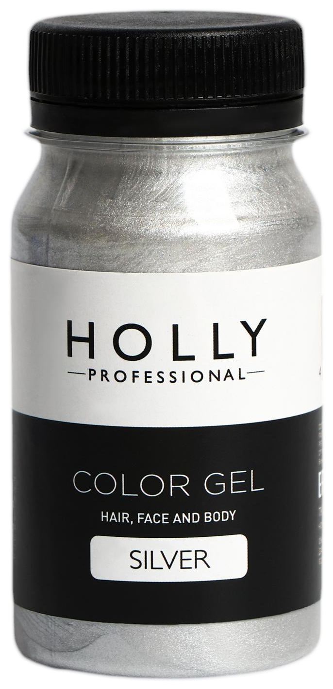 

Декоративный гель для волос, лица и тела COLOR GEL Holly Professional, Silver, 100 мл