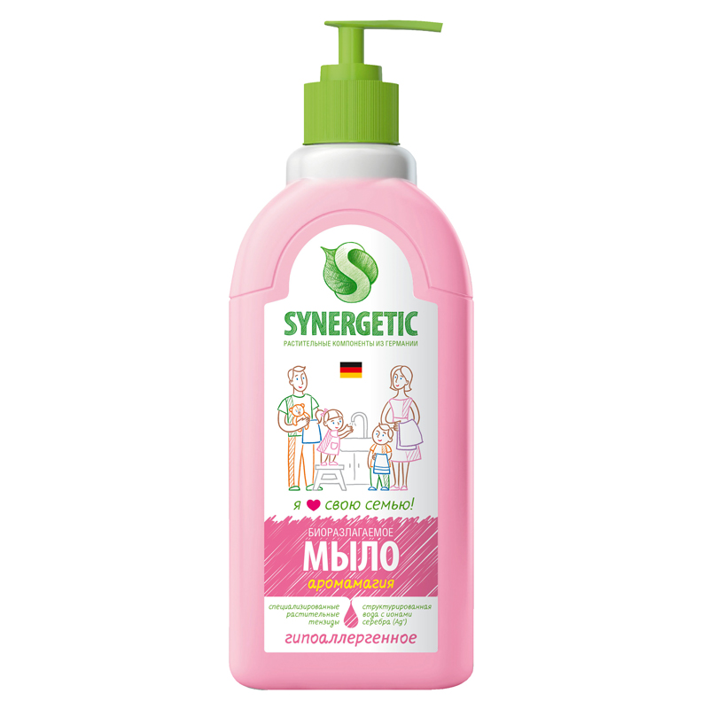 

Мыло жидкое Synergetic "Аромамагия", 500мл, флакон с дозатором (105057), 14шт.