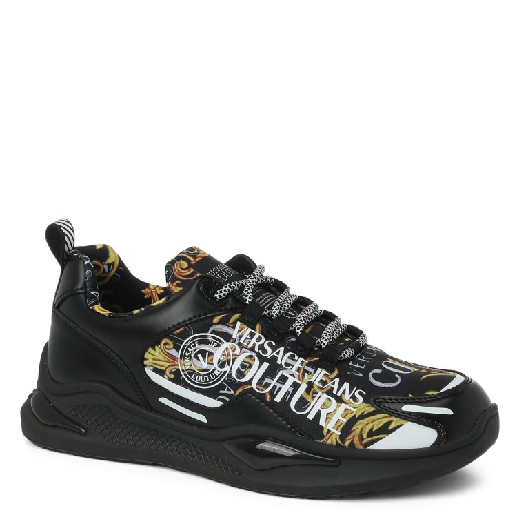 

Кроссовки мужские Versace Jeans Couture 74YA3S1B черные 45 EU, Черный, 74YA3S1B