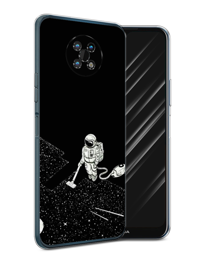 

Чехол Awog на Nokia G50 / Нокиа G50 "Космонавт с пылесосом", Белый, 124950-4