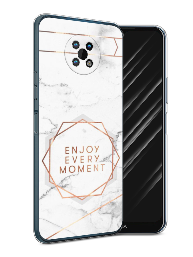 

Чехол Awog на Nokia G50 / Нокиа G50 "Enjoy every moment мрамор", Белый;розовый;серый, 124950-7