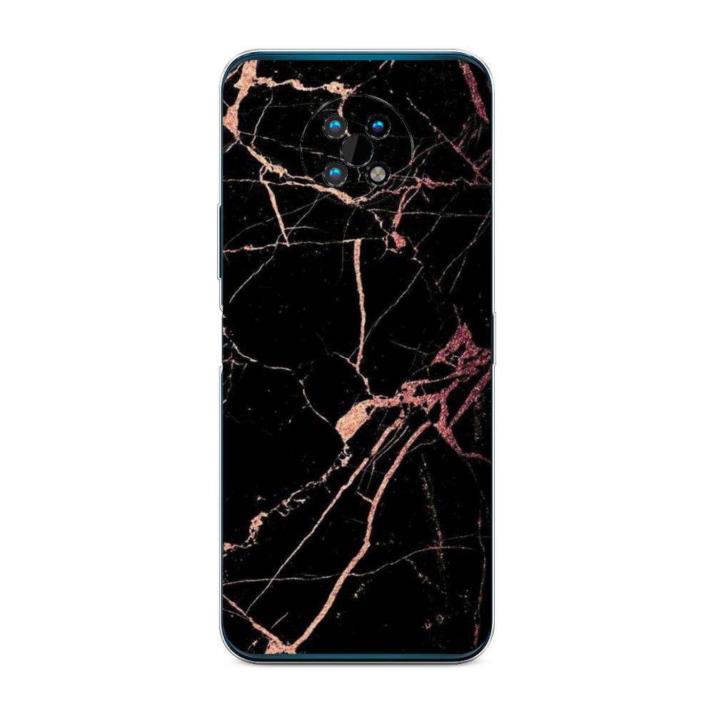 фото Чехол awog "мрамор розовое золото" для nokia g50