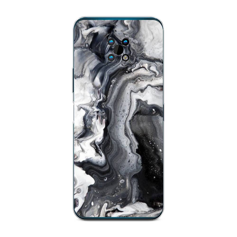 фото Чехол awog "бело-черные сложные полосы" для nokia g50