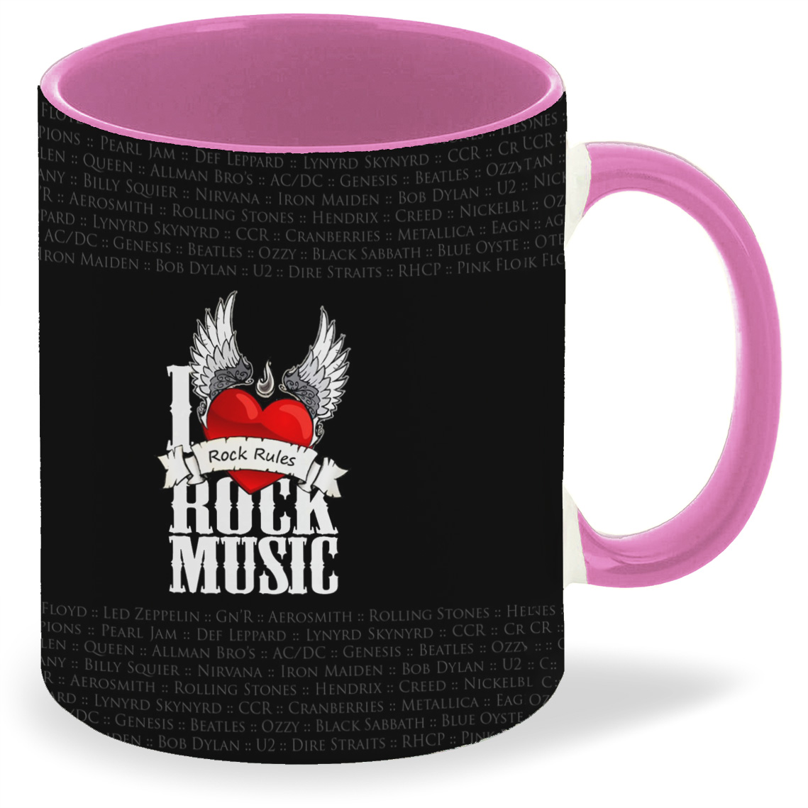 

Кружка CoolPodarok I love rock music, I love rock music