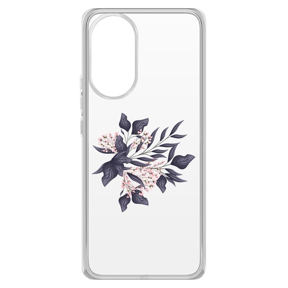 

Чехол-накладка Krutoff Clear Case Розовые бутоны для Honor 50
