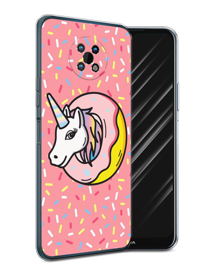 

Чехол Awog на Nokia G50 / Нокиа G50 "Единорог в пончике", Розовый;желтый;белый, 124950-2