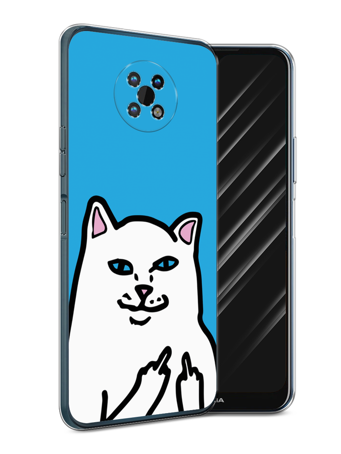 

Чехол Awog на Nokia G50 / Нокиа G50 "Кот жесть", Белый;голубой;черный, 124950-9