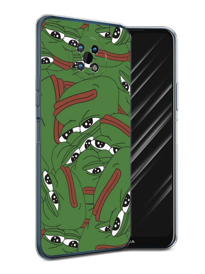 

Чехол Awog на Nokia G50 / Нокиа G50 "Печальный frog", Зеленый;белый, 124950-9