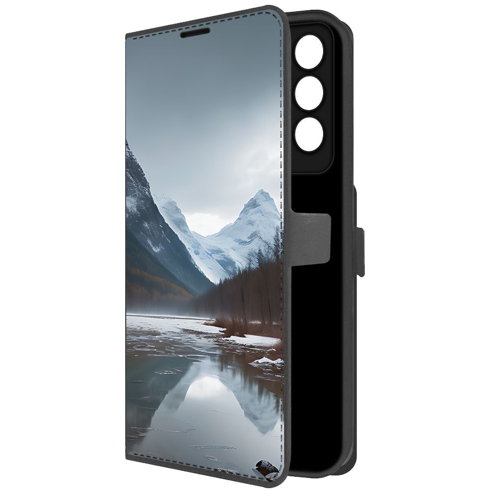 

Чехол-книжка Krutoff Eco Book для Vivo T2 Весенняя оттепель (черный)