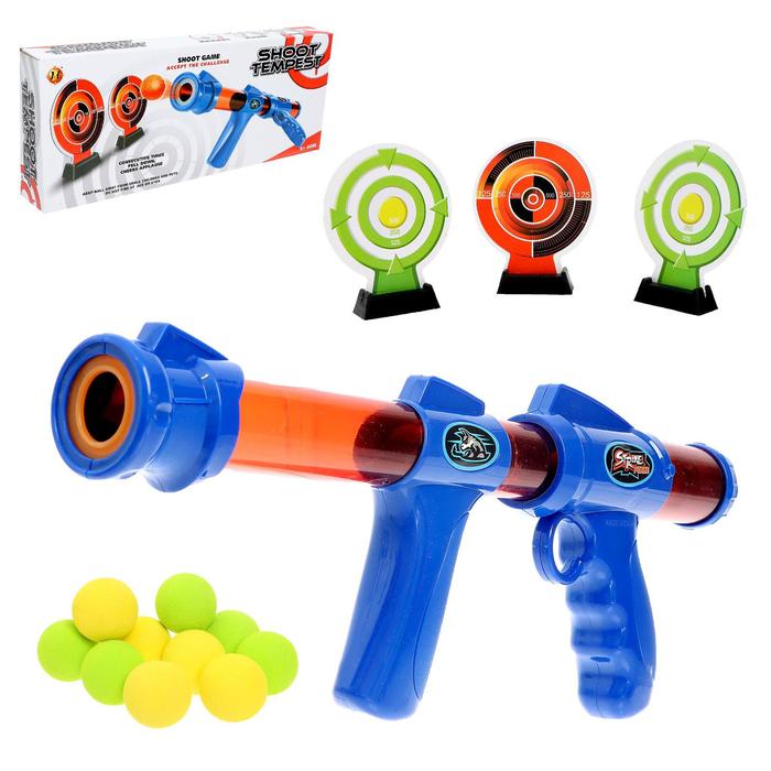 Помповое ружье игрушечное «Энергия», стреляет мягкими шариками, МИКС рогатка zing air storm zingshot с 3 мя мягкими шариками as972