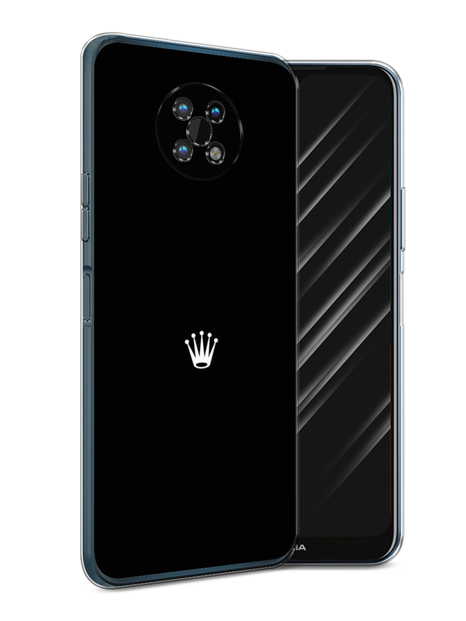 

Чехол Awog на Nokia G50 / Нокиа G50 "Белая корона на черном фоне", Черный, 124950-7