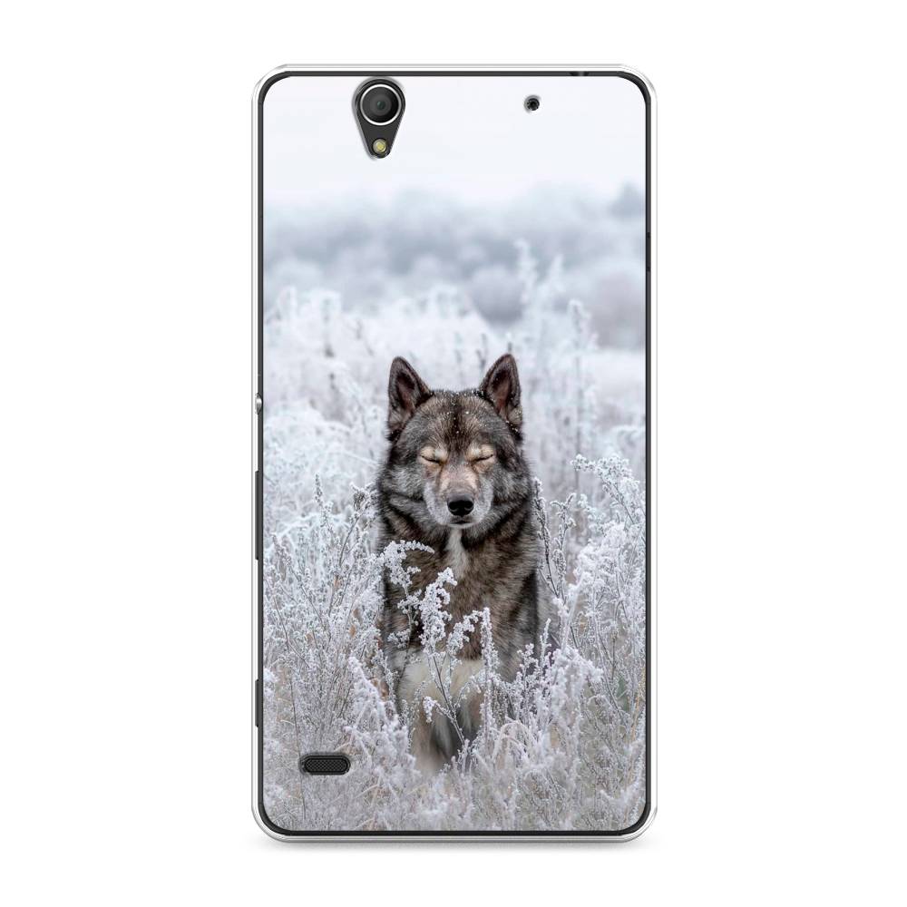 фото Силиконовый чехол "волк в поле" на sony xperia c4 awog