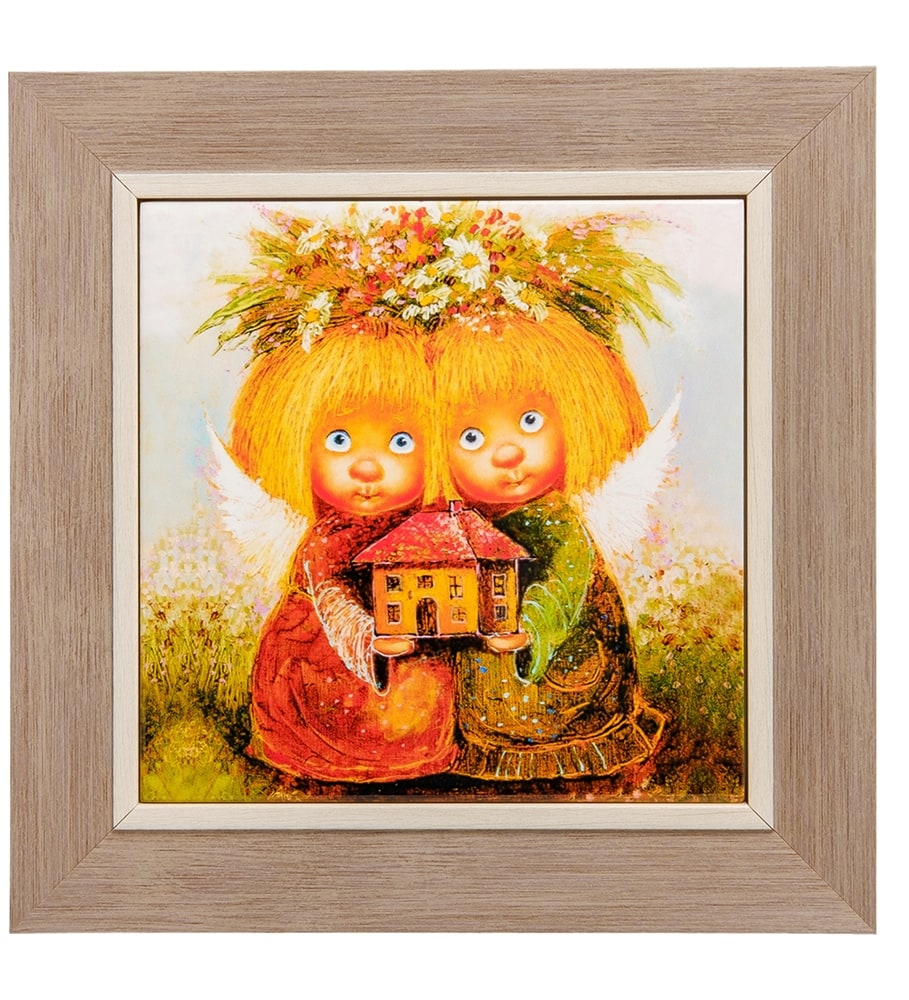 Панно керамическое Ангелы исполняющие мечты 10*10 ANG-385 113-502071