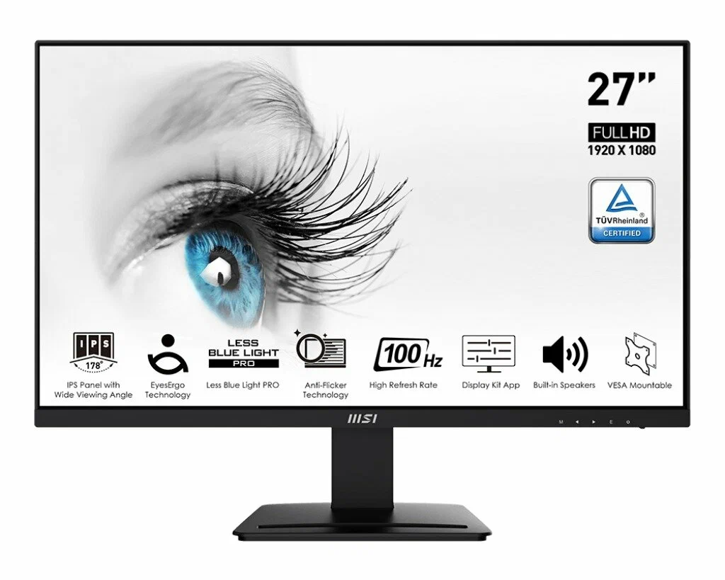 

27" Монитор MSI Pro MP273A черный 100Hz 1920x1080 IPS, PRO MP273A