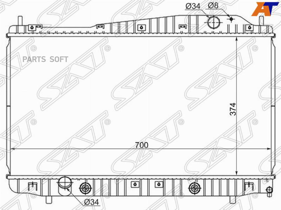 Радиатор DAEWOO MAGNUS/CHEVROLET EVANDA 1.8/2.0 02-/TOSCA/EPICA 2.0/2.5 06-