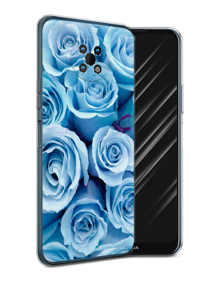 

Чехол Awog на Nokia G50 / Нокиа G50 "Лазурные розы", Голубой, 124950-8