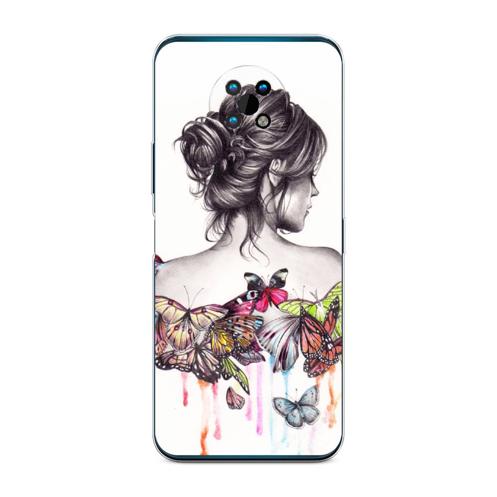 фото Чехол awog "девушка с бабочками" для nokia g50