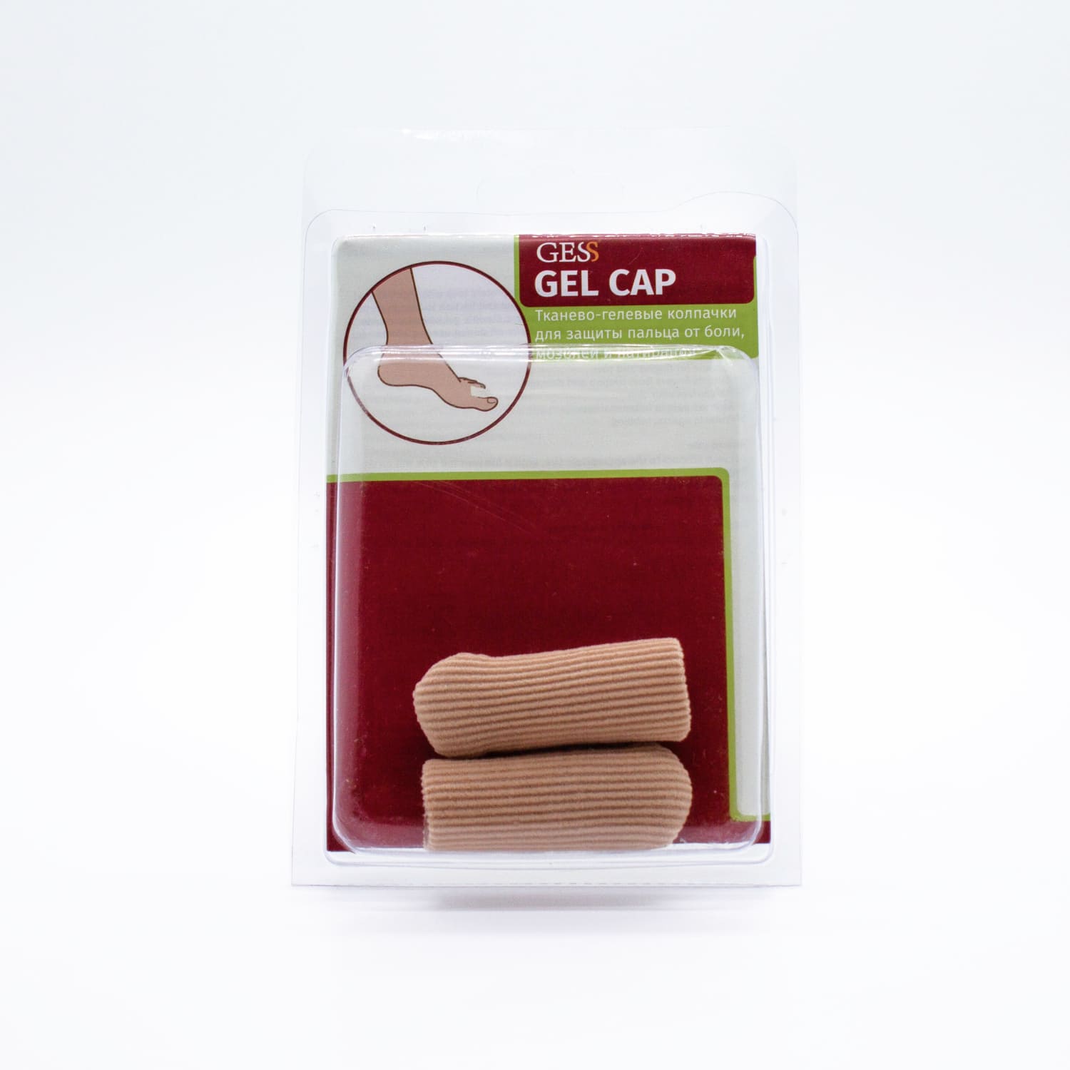 

Тканево-гелевые колпачки GESS 037 Gel Cap для защиты пальца от боли, мозолей и натирания, GESS-037
