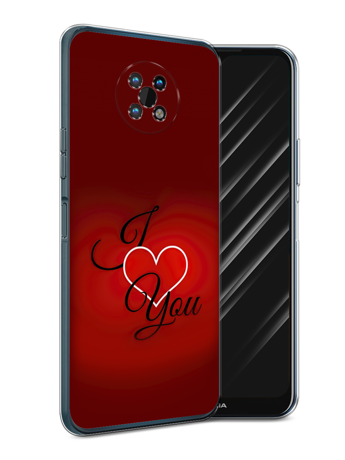 

Чехол Awog на Nokia G50 / Нокиа G50 "I love you 3", Красный;черный, 124950-6