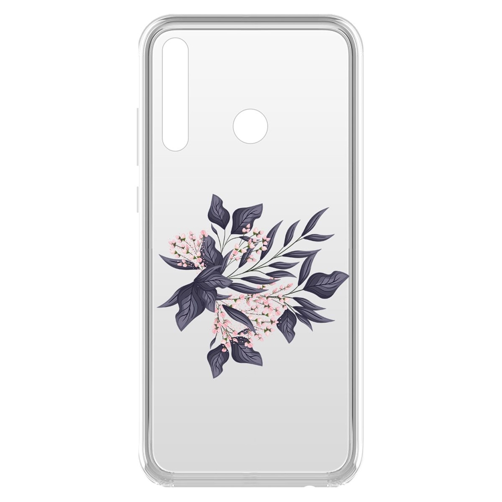 фото Чехол-накладка krutoff clear case розовые бутоны для honor 10i/ 20i