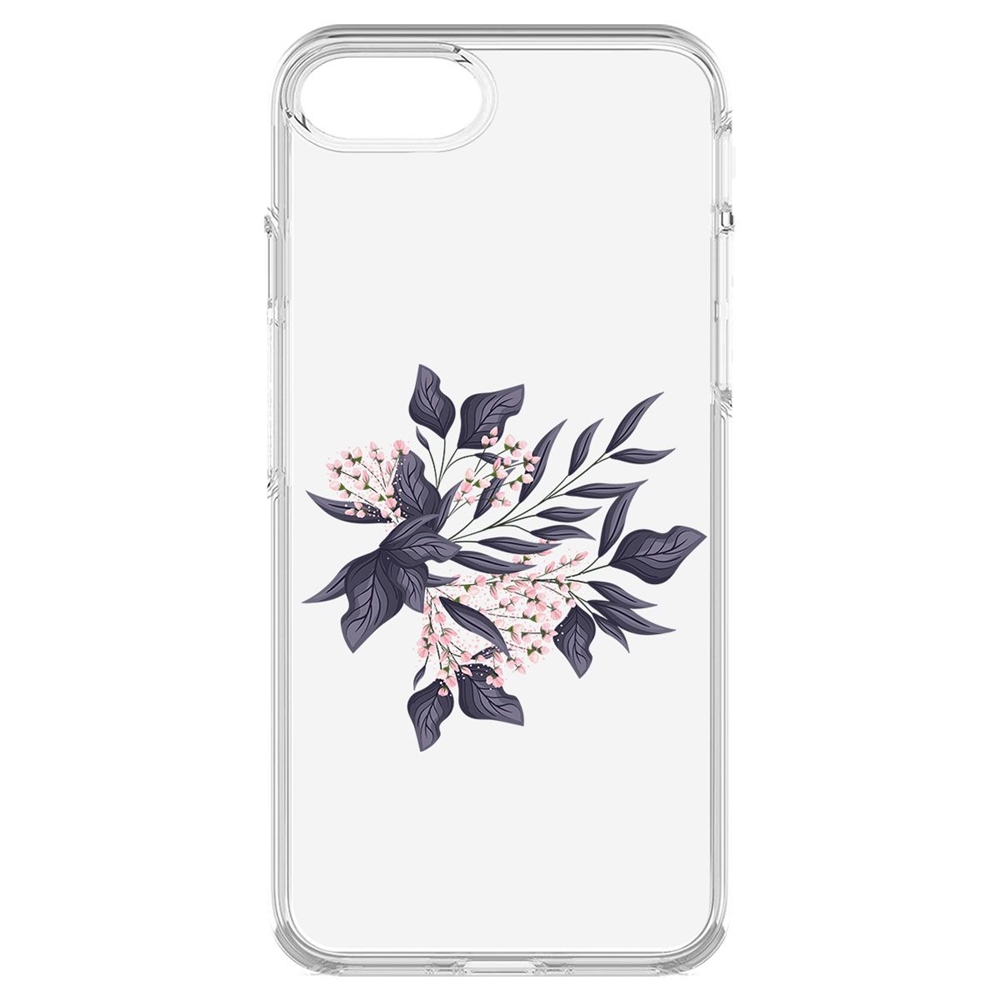 

Чехол-накладка Krutoff Clear Case Розовые бутоны для iPhone 7/8/SE, Прозрачный