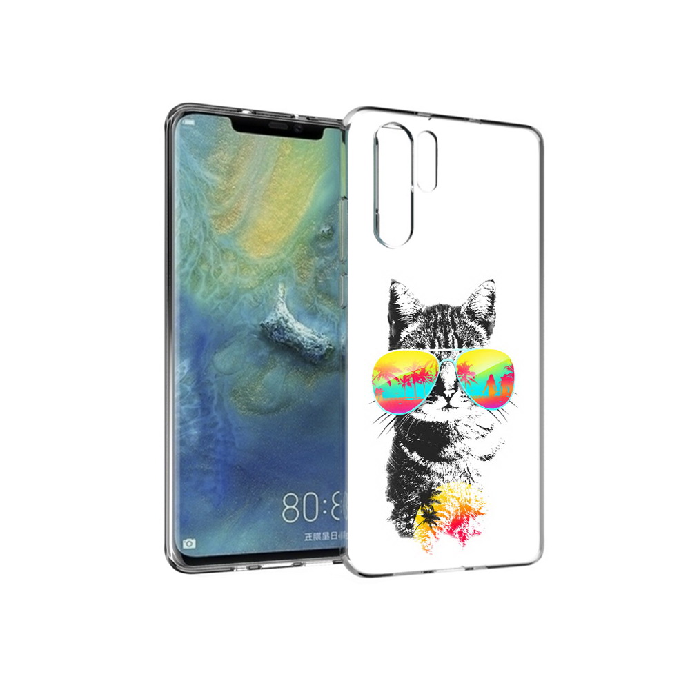 

Чехол MyPads Tocco для Huawei P30 Pro крутой кот, Прозрачный, Tocco