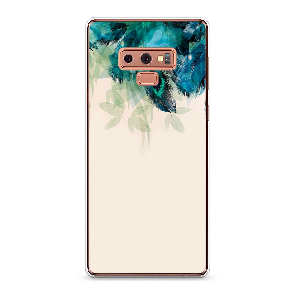 

Чехол Awog на Samsung Galaxy Note 9 "Перья голубого цвета", Бежевый;синий;голубой, 26350-2