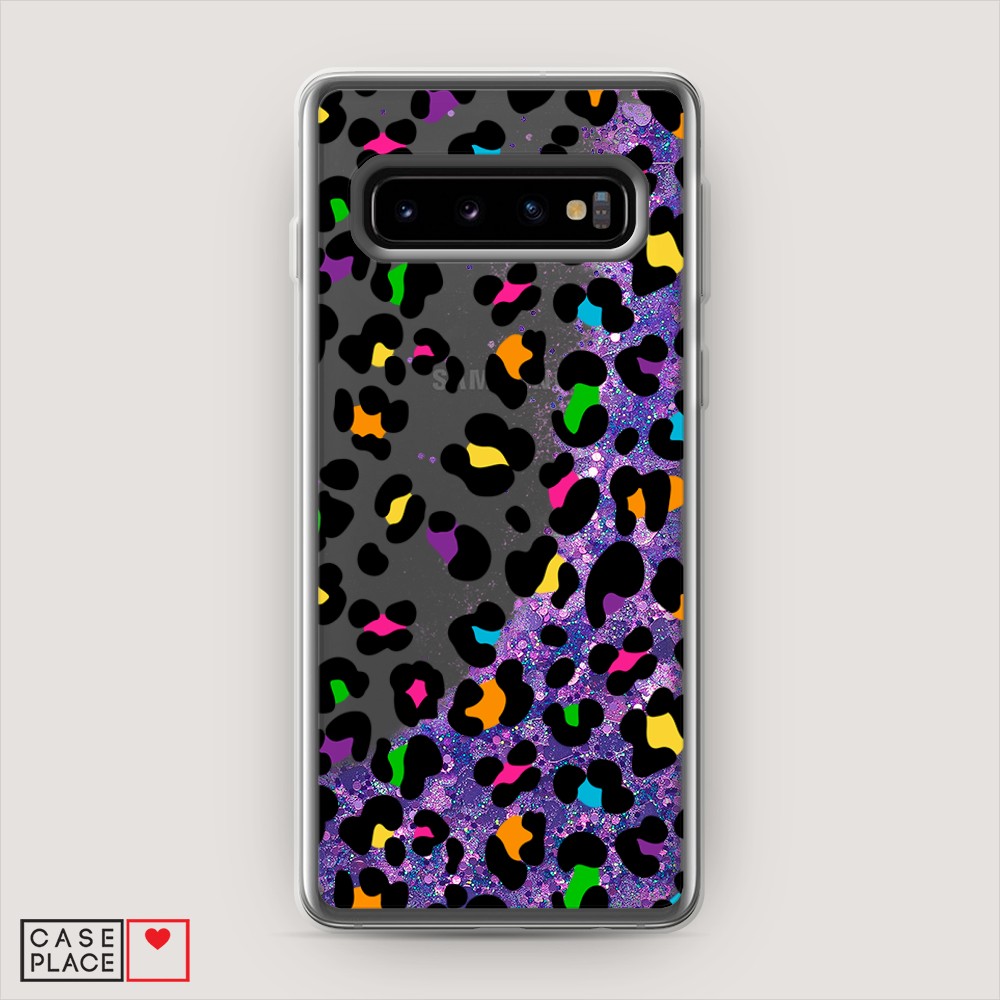 

Жидкий чехол с блестками "Яркий леопард" на Samsung Galaxy S10 +, 27192-1