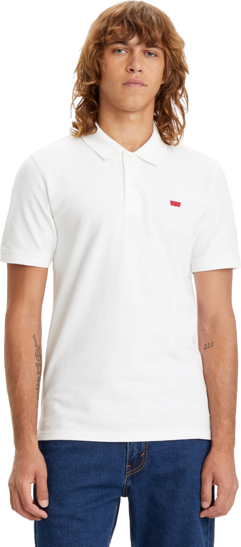 Футболка мужская Levis Men Slim Housemark Polo белая 2XL 5919₽