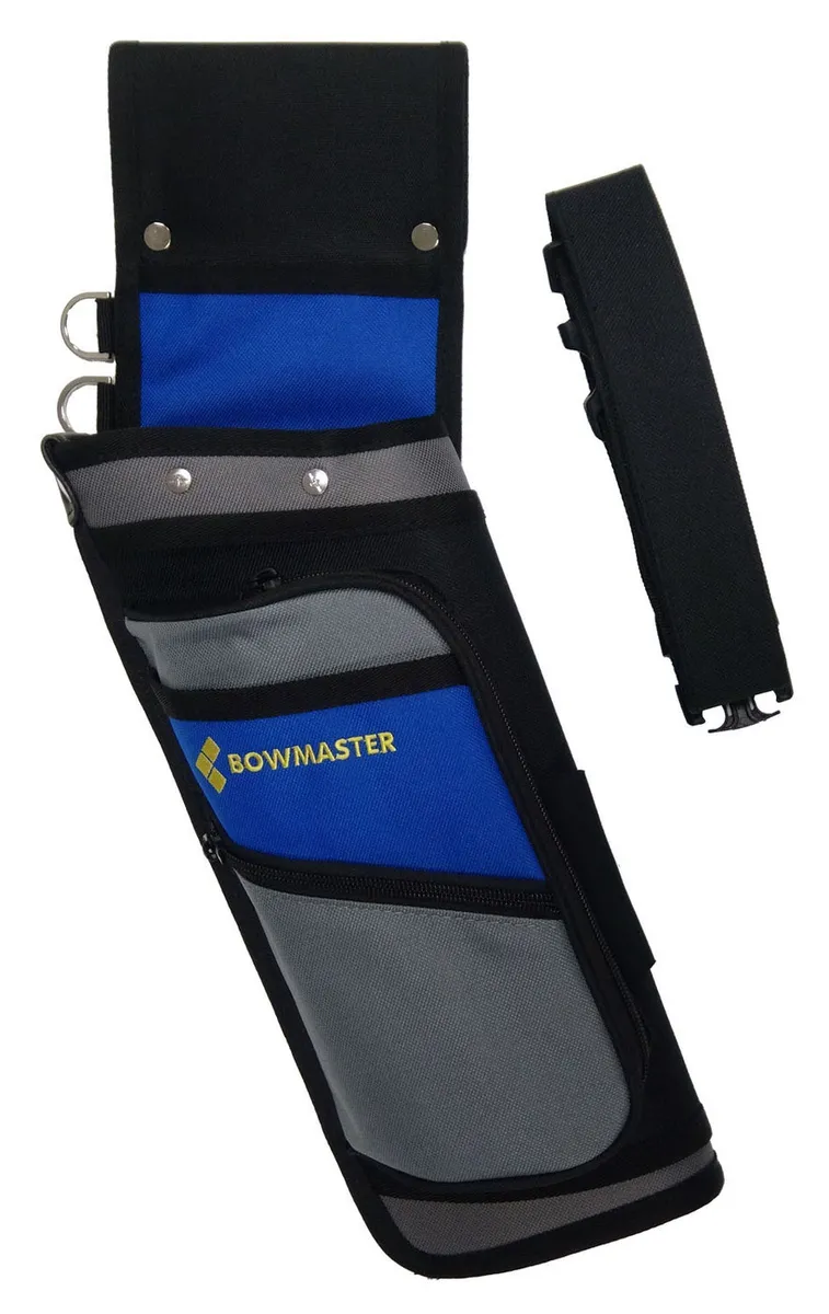 Колчан для стрел Bowmaster - размер 45*13 cm, 3 вставки, 1 карман, синий