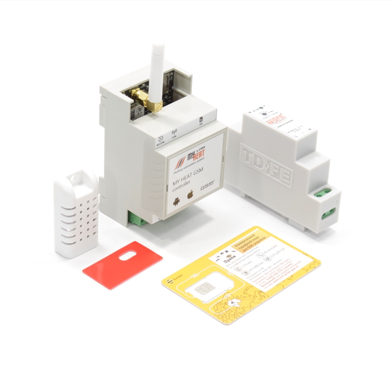 фото My heat контроллер на din рейку my heat gsm, беспроводной, программируемый, 12 в