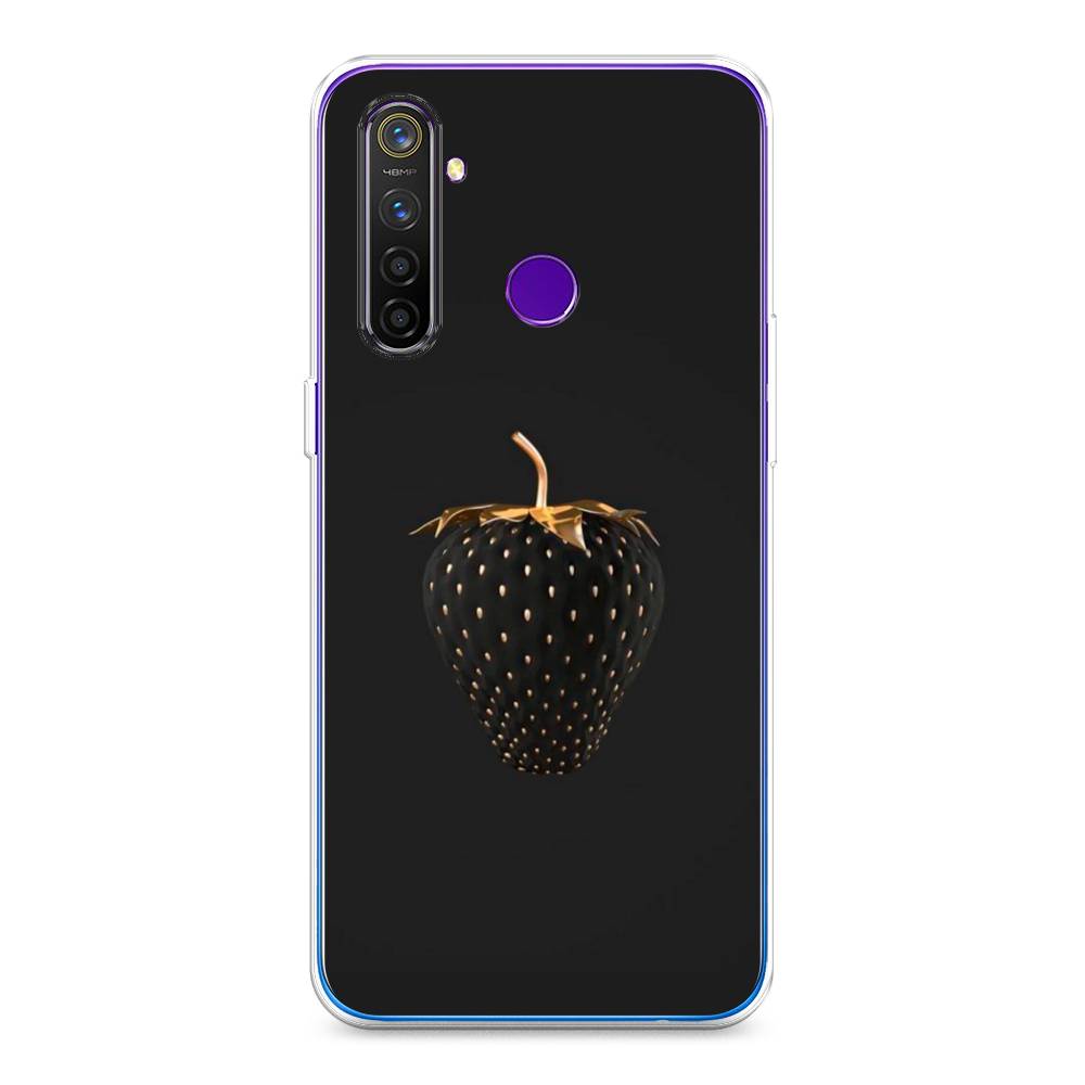 

Чехол Awog на Realme 5 Pro "Черно-золотая клубника", Разноцветный, 251650-10