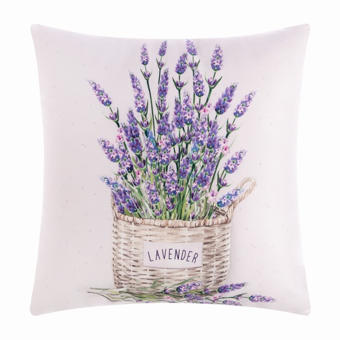 

Подушка Этель "Lavender" 40х40 см, 100% п/э, Белый