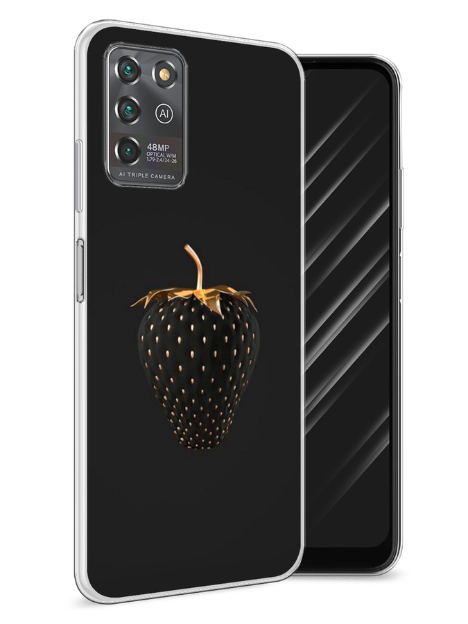 

Чехол Awog на ZTE Blade V30 Vita / ЗТЕ Блэйд V30 Vita "Черно-золотая клубника", Разноцветный, 135050-10