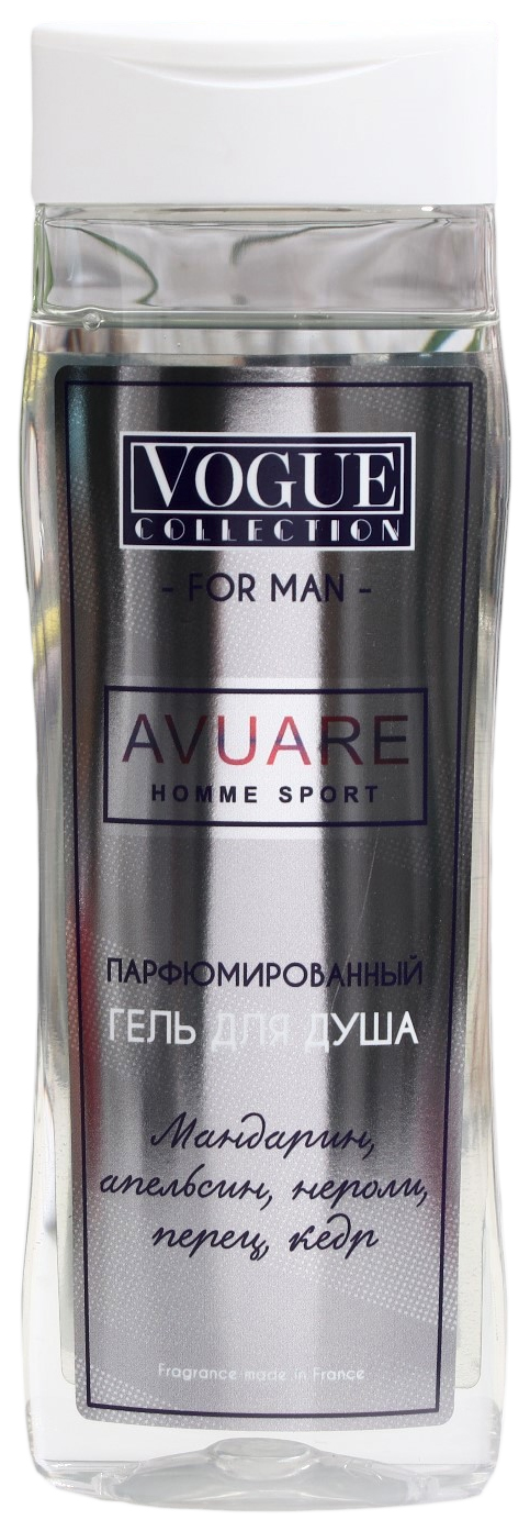 фото Гель для душа vogue collection "avuare homme sport", мужской, 250 мл organell