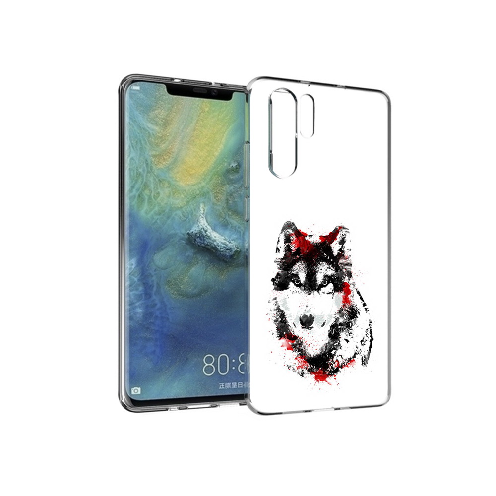 

Чехол MyPads Tocco для Huawei P30 Pro кровавый волк, Прозрачный, Tocco