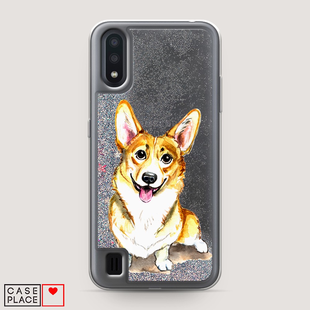 

Чехол Awog на Samsung Galaxy A01 "Малыш корги", Разноцветный, 29591-1