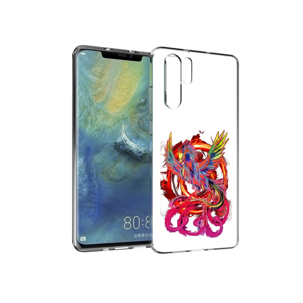 Чехол MyPads Tocco для Huawei P30 Pro красочный феникс