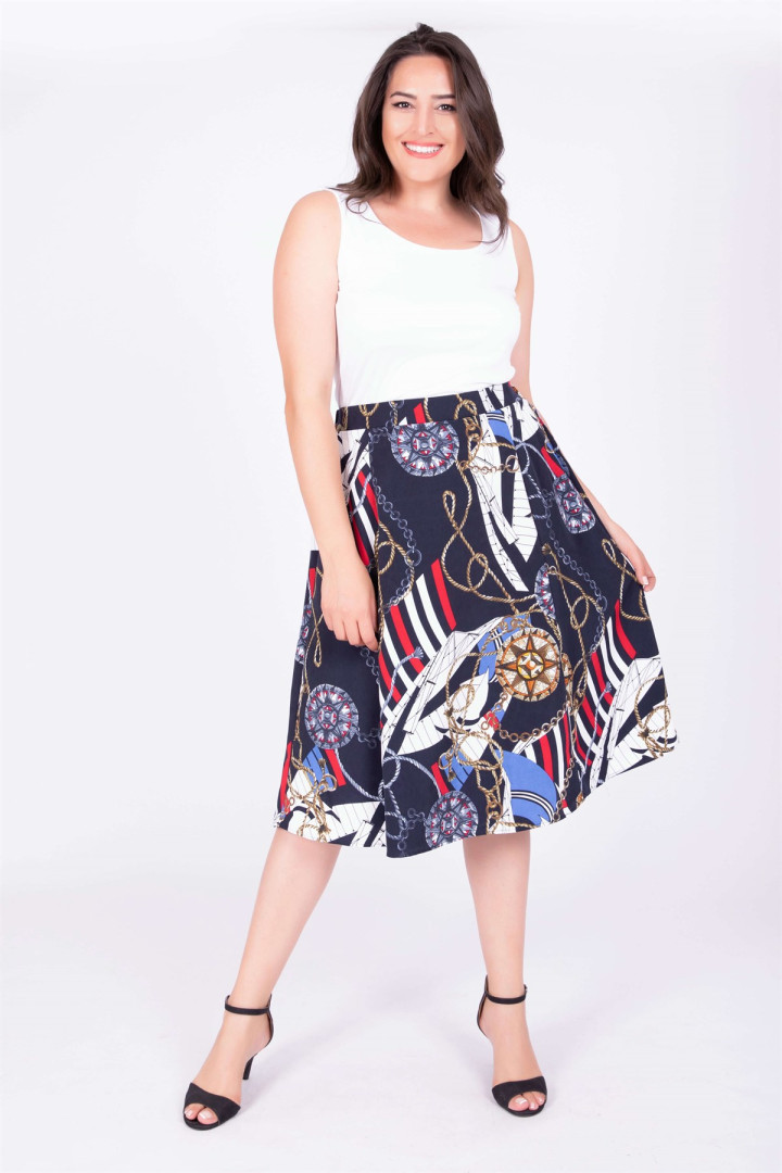 

Юбка женская My Line Moda 601 синяя 50 RU (товары доставляются из-за рубежа), Синий, 601