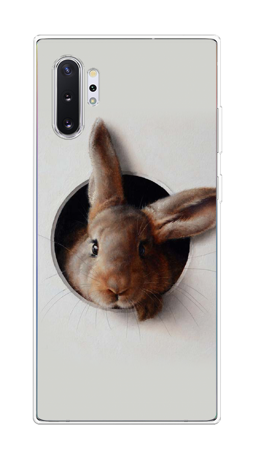 

Чехол на Samsung Galaxy Note 10 Plus "Любопытный кролик", Серый;коричневый, 28550-1