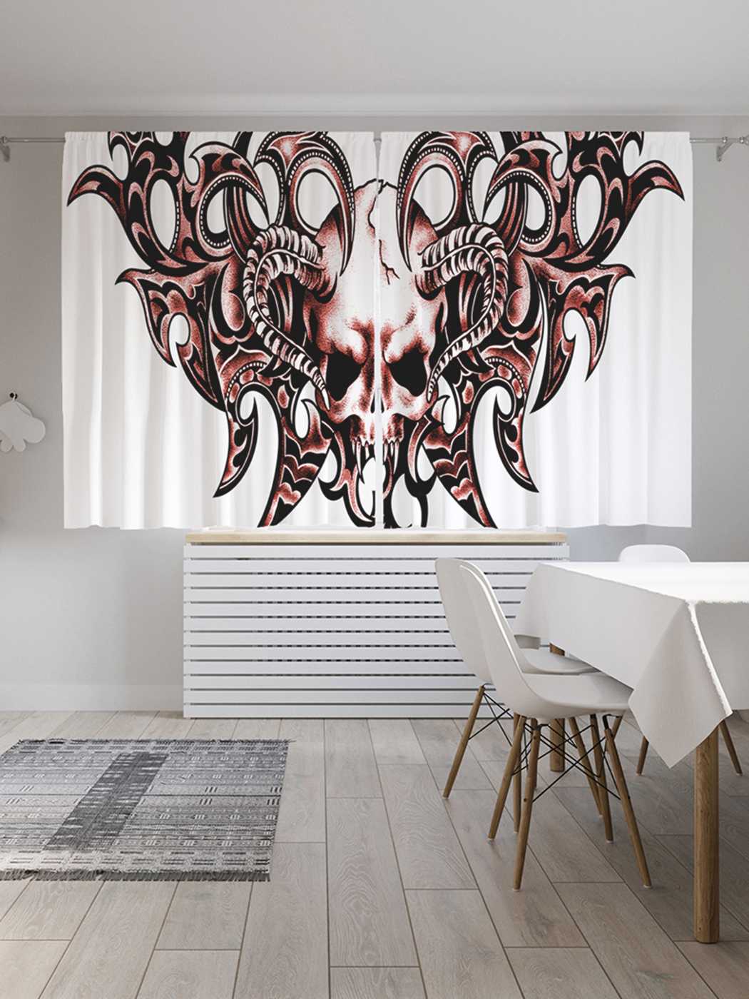 

Классические шторы JoyArty "Демоническое возрождение", Oxford DeLux, 2 полотна 145x180 см, Демоническое возрождение