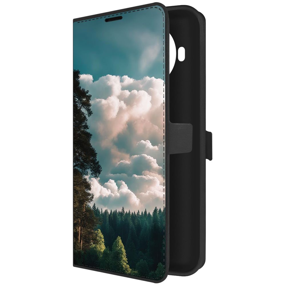 

Чехол-книжка Krutoff Eco Book для Xiaomi Mi 10T Lite Облачно (черный)