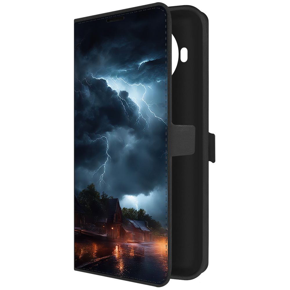 

Чехол-книжка Krutoff Eco Book для Xiaomi Mi 10T Lite Ночная гроза (черный)