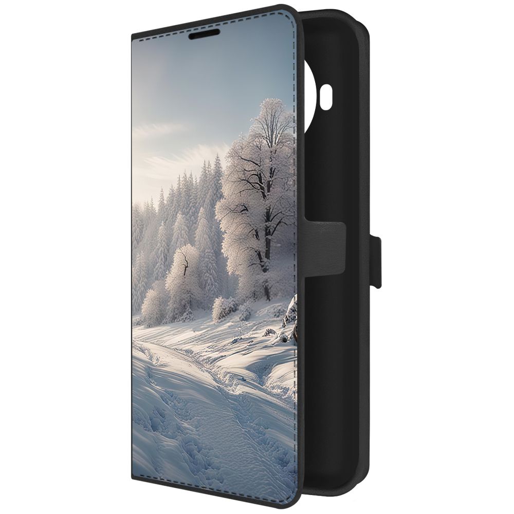 

Чехол-книжка Krutoff Eco Book для Xiaomi Mi 10T Lite Снег (черный)